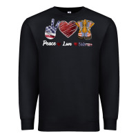 Black Peace Love Veteran Premium Sweatshirt - Bettercallsaul