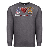Charcoal Heather Peace Love Veteran Premium Sweatshirt - Bettercallsaul