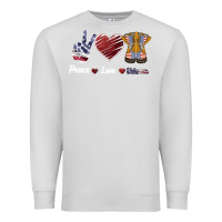 Dove Grey Peace Love Veteran Premium Sweatshirt - Bettercallsaul