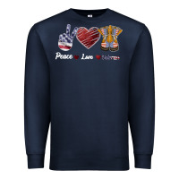 Navy Peace Love Veteran Premium Sweatshirt - Bettercallsaul