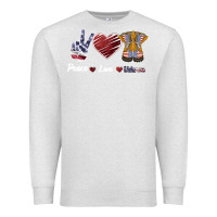 Oatmeal Heather Peace Love Veteran Premium Sweatshirt - Bettercallsaul