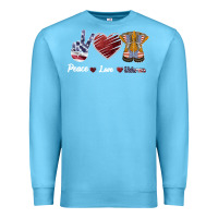 Ocean Blue Peace Love Veteran Premium Sweatshirt - Bettercallsaul