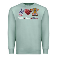 Seafoam Peace Love Veteran Premium Sweatshirt - Bettercallsaul