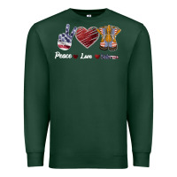 Sports Green Peace Love Veteran Premium Sweatshirt - Bettercallsaul