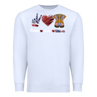 White Peace Love Veteran Premium Sweatshirt - Bettercallsaul
