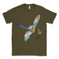Army Green Dragon Fly Classic Tee - LillyAllenDesigns