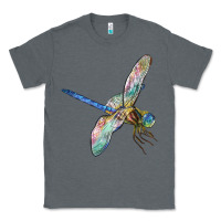 Charcoal Heather Dragon Fly Classic Tee - LillyAllenDesigns