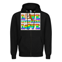 Black Western LGBTQ+ Love Lives Here Tumbler Zipper Hoodie - BundleAndBundleShop