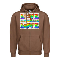 Chestnut Western LGBTQ+ Love Lives Here Tumbler Zipper Hoodie - BundleAndBundleShop