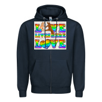 Western Lgbtq+ Love Lives Here Tumbler Zipper Hoodie | Teevron