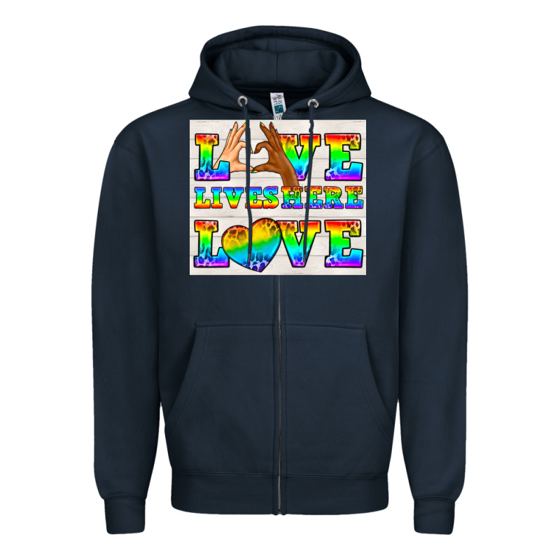 Western Lgbtq+ Love Lives Here Tumbler Zipper Hoodie by BundleAndBundleShop | Teevron