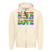 Sandshell Western LGBTQ+ Love Lives Here Tumbler Zipper Hoodie - BundleAndBundleShop