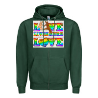 Sports Green Western LGBTQ+ Love Lives Here Tumbler Zipper Hoodie - BundleAndBundleShop