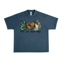 Midnight Navy Peace Love Dorper Sheep Urban Heavy Tee - LillyAllenDesigns