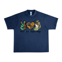 Navy Peace Love Dorper Sheep Urban Heavy Tee - LillyAllenDesigns
