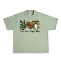 Oil Green Peace Love Dorper Sheep Urban Heavy Tee - LillyAllenDesigns