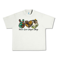 Pistachio Peace Love Dorper Sheep Urban Heavy Tee - LillyAllenDesigns
