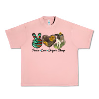 Salmon Peace Love Dorper Sheep Urban Heavy Tee - LillyAllenDesigns