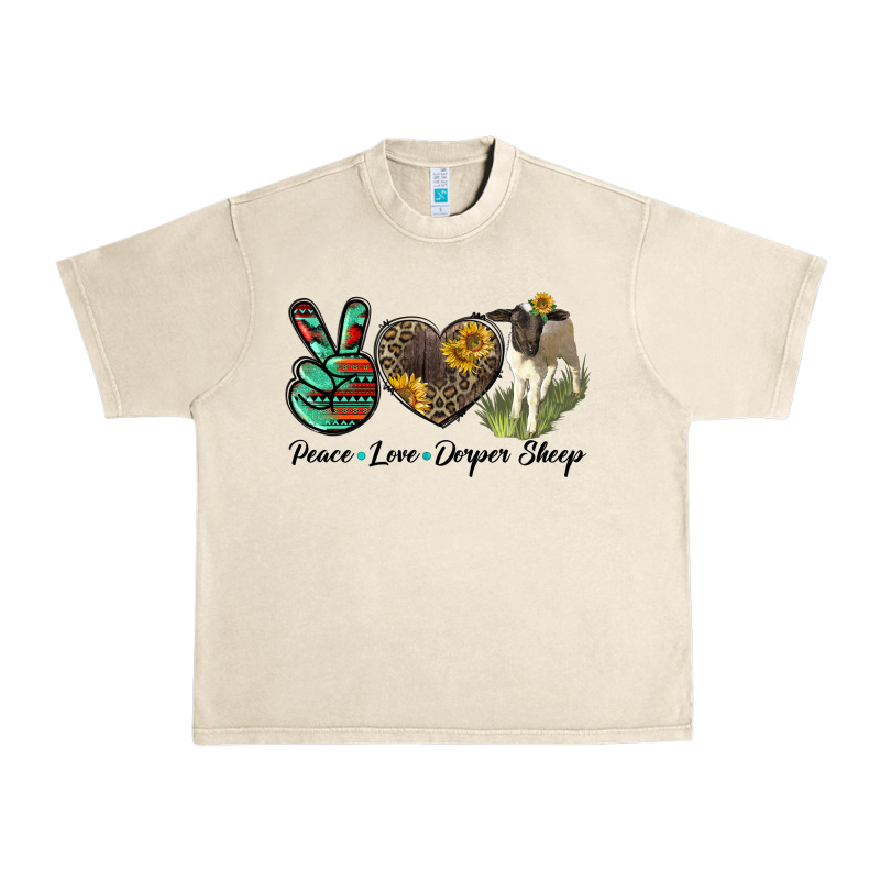 Peace Love Dorper Sheep Urban Heavy Tee by LillyAllenDesigns | Teevron