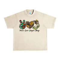 Sandshell Peace Love Dorper Sheep Urban Heavy Tee - LillyAllenDesigns