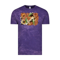 Cloud Purple horseshoe cowhide cactus background Vintage Tee - AdoDesignShop