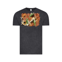 Vintage Black horseshoe cowhide cactus background Vintage Tee - AdoDesignShop