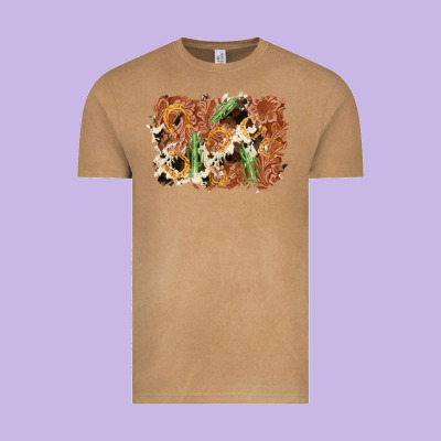 Horseshoe Cowhide Cactus Background Vintage Tee Designed By Adodesignshop