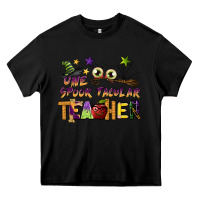 Black one spook tacular teacher Heavy Core Tee - BarkalooDesign