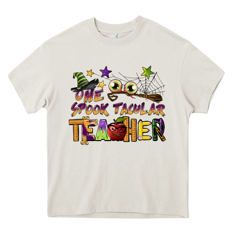 One Spook Tacular Teacher Heavy Core Tee by BarkalooDesign | Teevron