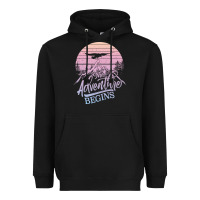 Black The Adventure Begins Heavyweight Hoodie - Bettercallsaul