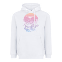 White The Adventure Begins Heavyweight Hoodie - Bettercallsaul