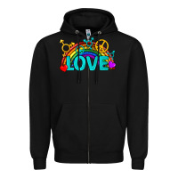 Black Western LGBTQ+ Love Rainbow Zipper Hoodie - BundleAndBundleShop