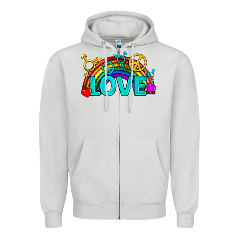 Western Lgbtq+ Love Rainbow Zipper Hoodie by BundleAndBundleShop | Teevron