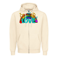 Sandshell Western LGBTQ+ Love Rainbow Zipper Hoodie - BundleAndBundleShop