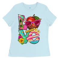 Baby Blue love summer teacher Ladies Tee - texasbilliewilder