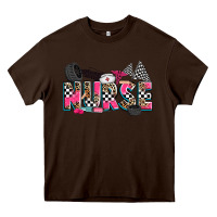 Chocolate Brown race nurse Heavy Core Tee - Zillion Design Studio