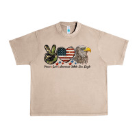 French Oak Peace Love American White Sea Eagle Urban Heavy Tee - LillyAllenDesigns