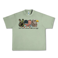Oil Green Peace Love American White Sea Eagle Urban Heavy Tee - LillyAllenDesigns