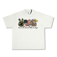 Pistachio Peace Love American White Sea Eagle Urban Heavy Tee - LillyAllenDesigns