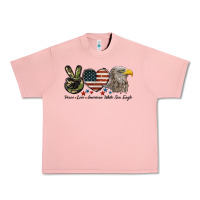 Salmon Peace Love American White Sea Eagle Urban Heavy Tee - LillyAllenDesigns
