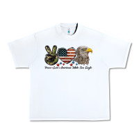 White Peace Love American White Sea Eagle Urban Heavy Tee - LillyAllenDesigns