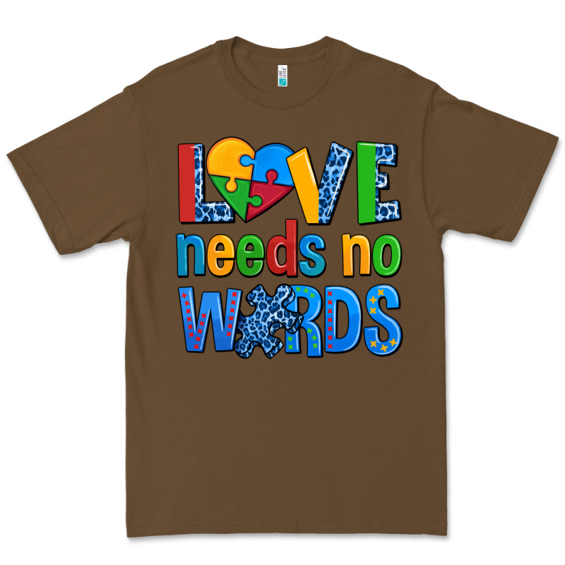 Love Needs No Words Autism Premium Tee by AdoDesignShop | Teevron