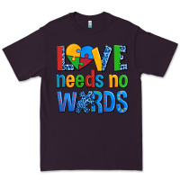 Plum love needs no words autism Premium Tee - AdoDesignShop