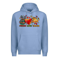Colony Blue Peace love tacos Premium Hoodie - NancyCooperArtShop