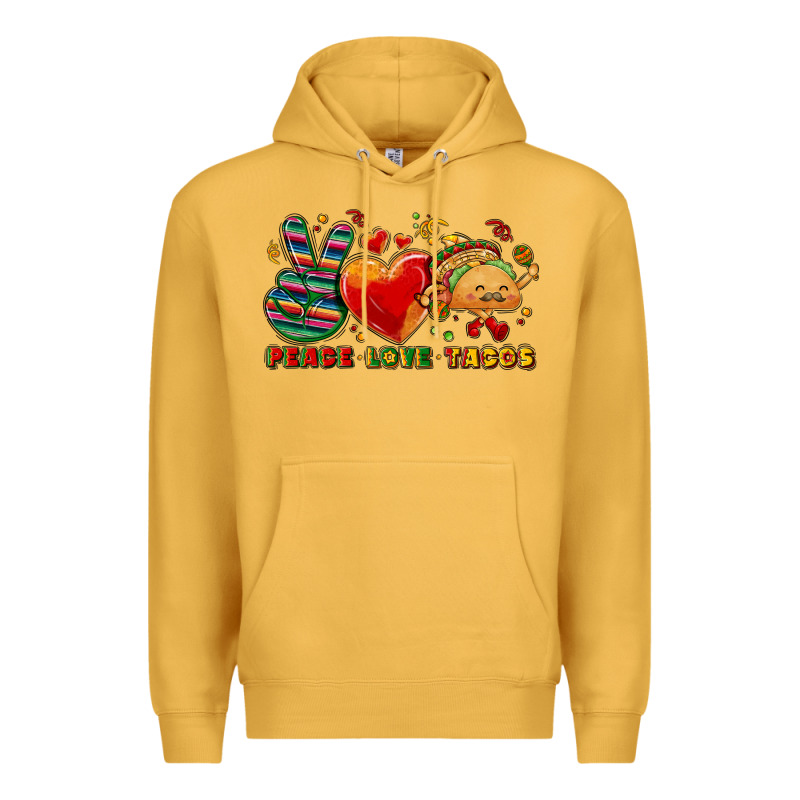 Peace Love Tacos Premium Hoodie by NancyCooperArtShop | Teevron
