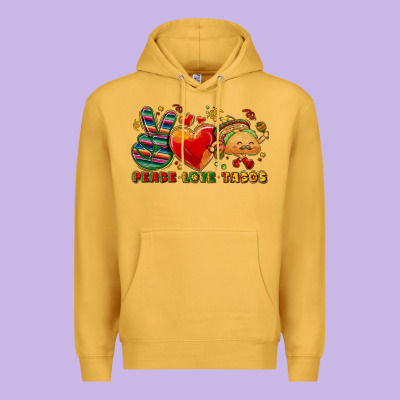 Peace Love Tacos Premium Hoodie Designed By Nancycooperartshop