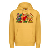 Mustard Peace love tacos Premium Hoodie - NancyCooperArtShop
