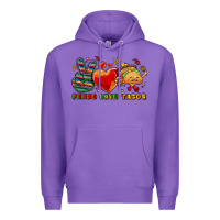 Purple Peace love tacos Premium Hoodie - NancyCooperArtShop
