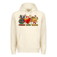Sandshell Peace love tacos Premium Hoodie - NancyCooperArtShop