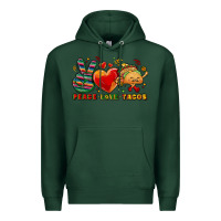 Sports Green Peace love tacos Premium Hoodie - NancyCooperArtShop